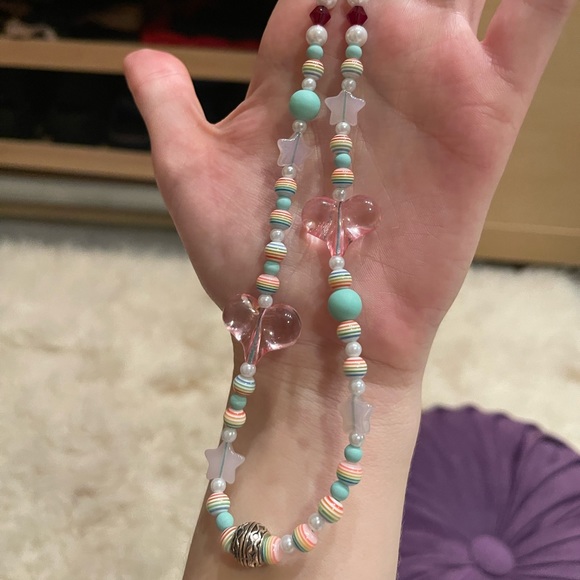 Phone String! ๐ Pink heart theme with a jewel ๐ cat charm! - Picture 6 of 9